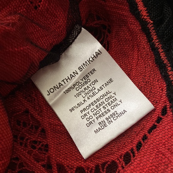 Jonathan Simkhai Tuelle and Lace Peplum Top, Size 2 - Picture 14 of 15